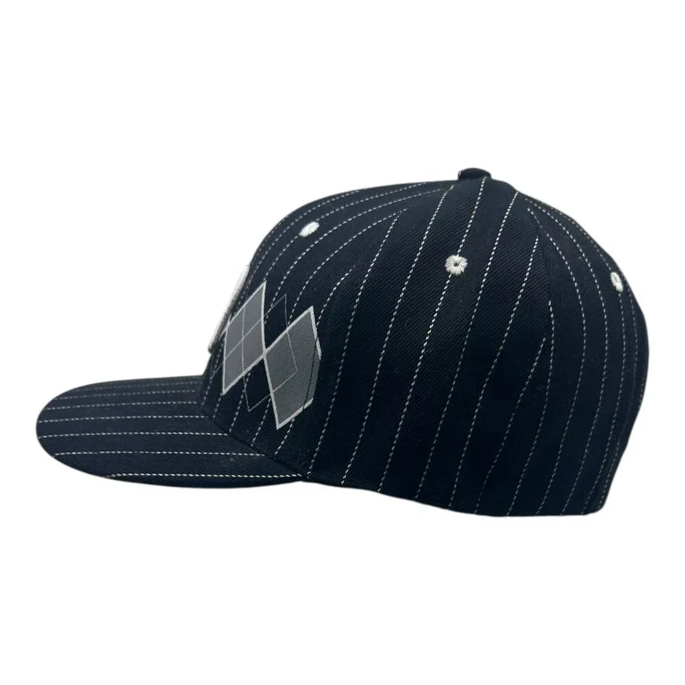 PLAYA Silver Diamonds Black Cool Curved Brim TruckerHat Baseball Cap Unisex